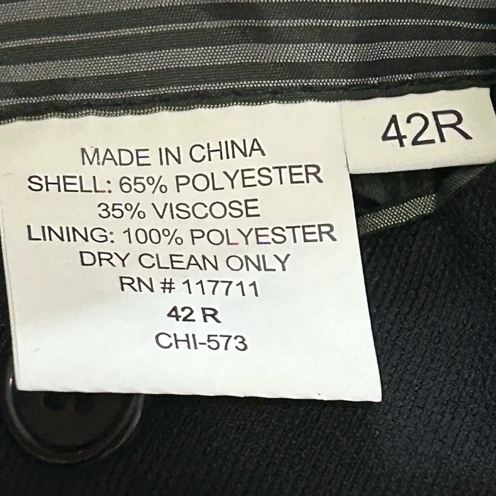 Alan Flusser 42R Poly Viscose Blend 2 Button Sport Coat Blazer - Picture 7 of 12